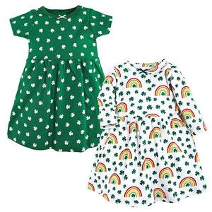 Платье для девочки Infant and toddler cotton - st patricks rainbow - 6-9 months Hudson Baby