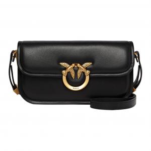 PINKO Сумка Love Bag из овчины, маленькая, женская, черная