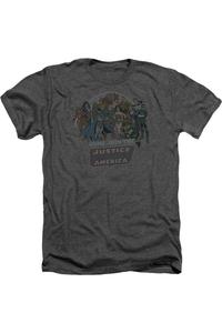 DC Comics Join The Justice League Adult Heather Tee / Футболка Gildan, цвет charcoal