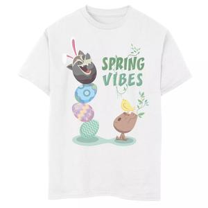 Футболка с рисунком Spring Vibes для мальчиков 8–20 лет Marvel Пасха Rocket & Groot Spring Vibes Marvel