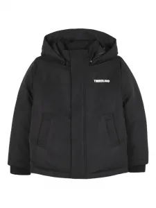 Утепленный пуховик с капюшоном Timberland Kids, черный