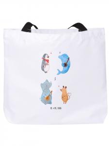 Mr. & Mrs. Panda Большая белая сумка-шоппер (без слогана)