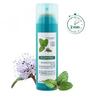 Klorane Organic Aquatic Mint Dry Shampoo 150 мл против загрязнений и детоксикации