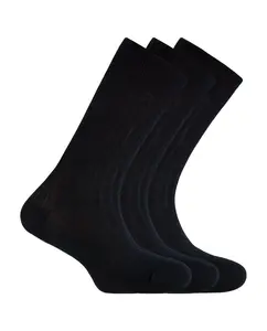 Набор из 3 пар мужских носков из мерсеризованного хлопка темно-синего цвета Punto Blanco