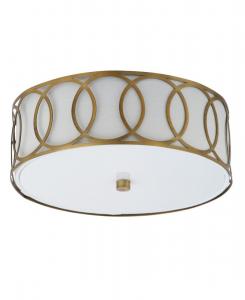 Потолочный светодиодный светильник Aria с двумя плафонами, металлический Jonathan Y, золото