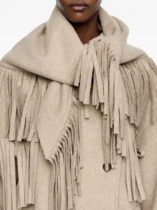 Шарф с бахромой Bimba Y Lola, коричневый