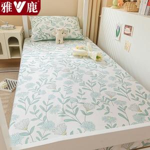 Yalu Комплект постельного белья из 3 предметов (простыня на резинке 180х200 см, 2 наволочки), 100% хлопок, цвет Green Wind Ling