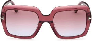 Солнцезащитные очки Tom Ford FT 1082 66Y, блестящие, темно-красные /