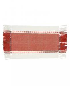 Набор подставок для столовых приборов в полоску с кисточками, 4 шт., 14 x 20 дюймов Saro Lifestyle, оранжевый