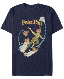 Мужская футболка Disney Peter Pan Darling Flight Vintage с коротким рукавом Fifth Sun, синий
