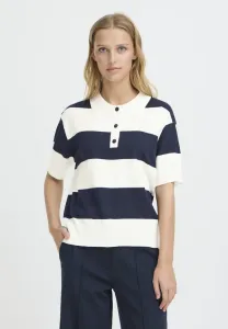 Рубашка-Поло luls ss Ichi, Wide Total Ec White Stripe