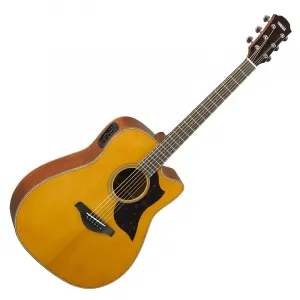 Гитара Yamaha A1R VN Folk Cutaway A/E и футляр, палисандр, ВИНТАЖНЫЙ НАТУРАЛЬНЫЙ
