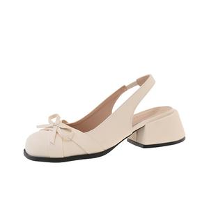 Take the Qin Женские туфли на платформе с массивным каблуком Ecru высотой 4 см, цвет Ecru-4cm