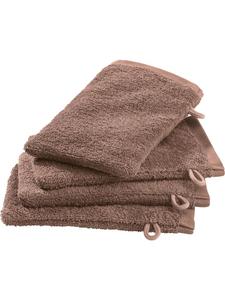 Erwin Müller Рукавицы для стирки Ludwigsburg, 4 шт , коричневые