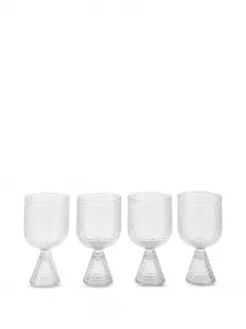 Фактурные бокалы для воды с кристаллами Polspotten, белый