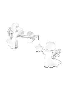 Schmuck23 Серебряные серьги 925 пробы в форме ангела, 0,8 см x 0,8 см