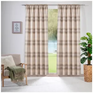 Штора Kilian с тесьмой для сборки, комплект из 2 шт., гардины, тюль, декоративная занавеска, затемненная Weckbrodt, Beige-taupe