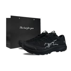 Arcteryx Aerios FL низкие повседневные кроссовки для трейлраннинга и городских поездок мужские black white