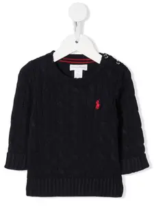 Джемпер Polo Pony фактурной вязки POLO RALPH LAUREN KIDS, синий