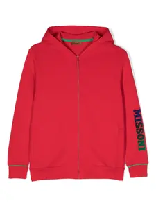 Худи с логотипом Missoni Kids, красный