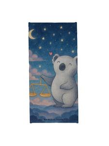 Mr. & Mrs. Panda Пляжное полотенце с астрологическим рисунком Весов, без слов, белого цвета