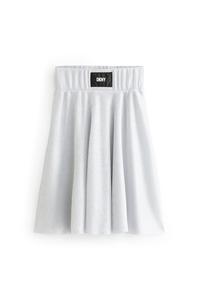 Блестящая юбка миди с логотипом Dkny, серый