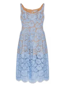 Платье миди с цветочным кружевом Self-Portrait, синий