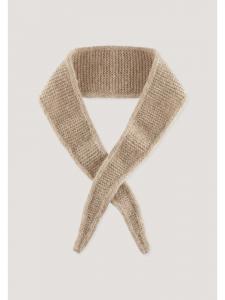 Вязаная шаль Hessnatur из чистой альпаки миндально-коричневого цвета