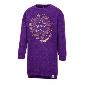 Платье-свитшот Cindy Lou LSU Tigers Cindy Lou для девочек фиолетового цвета LSU Tigers Colosseum