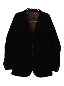 Шерстяной пиджак с декорированными пуговицами Devoa, черный