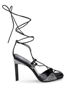 Туфли Adele на шнуровке с украшением The Attico, черный