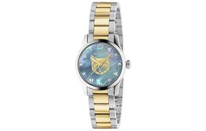 GUCCI Часы G Timeless Collection Wrist Watch Quartz Movement Stainless Steel Strap Blue Dial Unisex