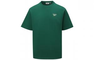 Reebok Футболка унисекс темно-зеленая