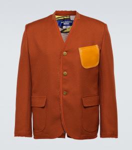 Куртка с отделкой из искусственной кожи Junya Watanabe, Orange X Lgt B