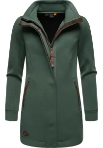 Толстовка в стиле рэгвир "Letrice Bonded", элегантная куртка на молнии с высоким воротником тонкой вязки Ragwear, зеленый