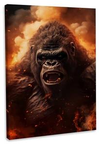 Картина на холсте Hustling Sharks Fire Ape III, оранжевый