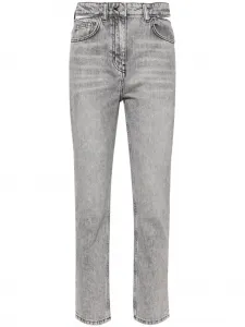 Зауженные джинсы Indro с вырезами IRO, серый