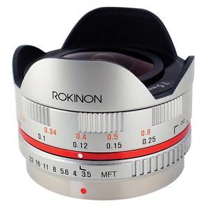 Объектив Rokinon 7.5mm f/3.5 Ultra Wide-Angle Fisheye, Micro 4/3 Mount, серебристый