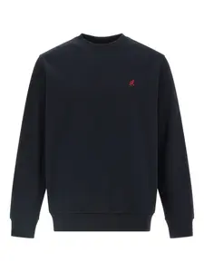 Свитшот с вышитым логотипом и круглым вырезом Gramicci, синий