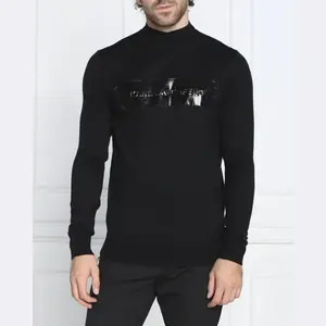 Шерстяной свитер обычного кроя Karl Lagerfeld, черный