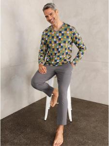 WITT WEIDEN Пижама антрацитового цвета с принтом антрацитово-охристого оттенка