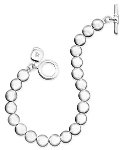 Браслет из серебристых бусин (8 мм) Lauren Ralph Lauren, silver
