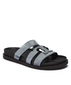 Кожаные тапочки Инес Tory Burch, синий