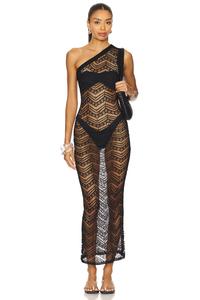 Платье на одно плечо Kalina Superdown, black