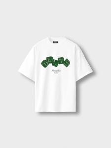 Burocs Футболка 'Oversized Dice' в белом цвете