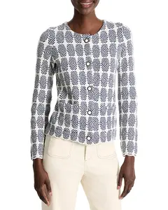 Вязаная куртка с многослойными медальонами Nic+Zoe, мультиколор