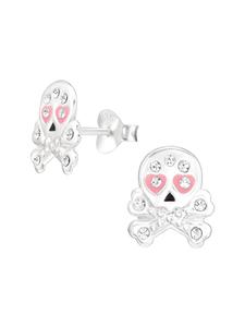 Bungsa Серьги-гвоздики серебристого цвета