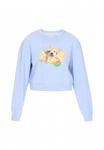 MYMO Свитшот 'Pop' в светло-голубом цвете