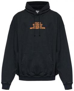 Худи Vetements MF, черный, черный