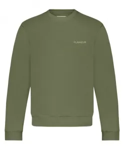 Свитер с логотипом в тон ткани FlãNeur, зеленый